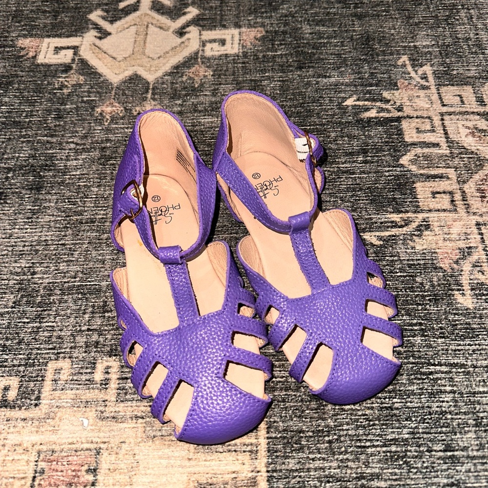 Chic Purple Kids Sandals 12 toddler